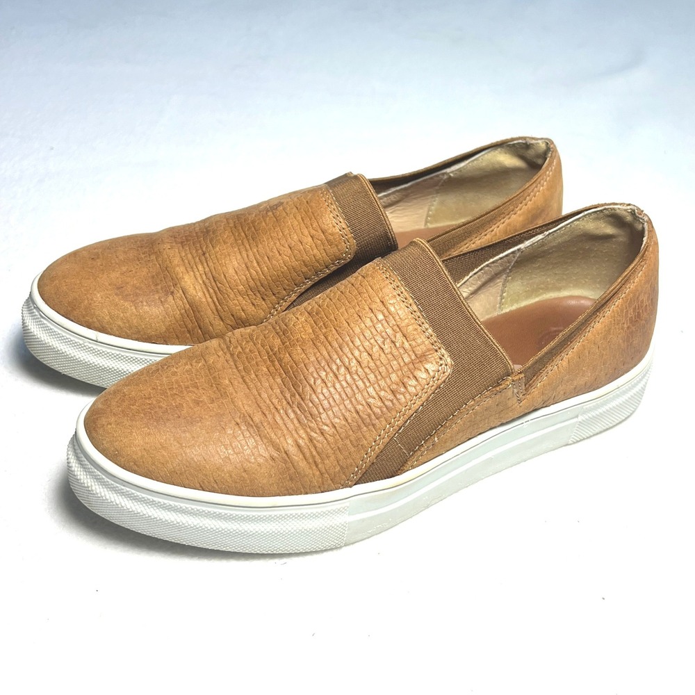 Charleston Shoe Co Cali Slide Loafer Women 7 Brown Leather Textured Boho Travel